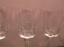 Sanson Institute of Heraldry 5Pc Etched Glasses 6-5/8 x 3-1/2 Fantasy D&D LARP e