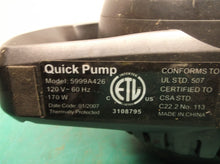 Coleman Quick Pump w/ Hose 120V 60Hz 170W Model 5999A426 Air Mattress Inflator n