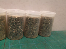 6 small jars of small tack brads nails