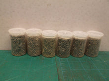6 small jars of small tack brads nails