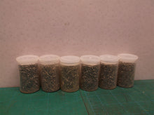 6 small jars of small tack brads nails