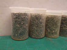 6 small jars of small tack brads nails