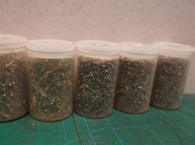 6 small jars of small tack brads nails