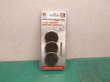 Chicago Electric Power Tools 1-1/2” Rotary Cut-Off Wheels 1/8 Shank 3 PC Set New