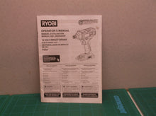 Manual only for a Ryobi P235A 18V Impact Driver