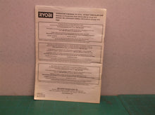 manual only for a RYOBI ONE+ 18V 6 1/2" Cordless Circular Saw P507