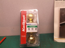 Kwikset Polished Brass Hall & Closet Door Knob 200P 3 CP V1 w/Microban
