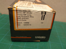 (100) unbrako 109999 3/8"-16 UNC x 5/8", Socket Head Cap Screw, 1936/1960 Series