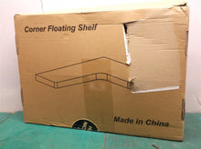 corner floating shelf rustic brown
