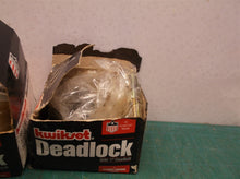 set of 3 Kwikset deadbolts keyed alike 2 complete & 1 for parts 2 sets of keys