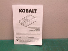 Manual on for a Kobalt 40v battery kb 240-03 kb 440-03 kb 640-03