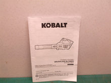 Manual on for a Kobalt 40V Max 520-CFM 120-MPH Brushless Leaf Blower -