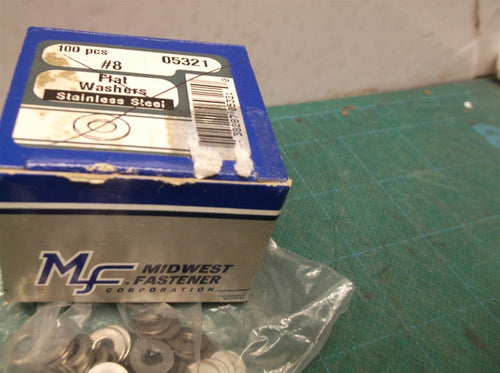 #6 Finishing 100, #8 Flat 65, #10 Fin 80 Flat 40 Washer assortment Stainless