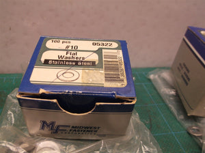 #6 Finishing 100, #8 Flat 65, #10 Fin 80 Flat 40 Washer assortment Stainless