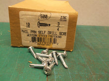 (500) 10x3/4 Phillips Pan Head Zinc Plated Self Drilling Screws