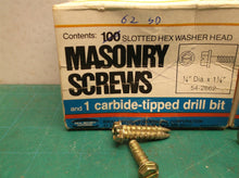 117- 1/4" X 1-1/4" 62 &1-3/4" 55 Hex Washer Head Masonry Concrete Screw Anchor Z