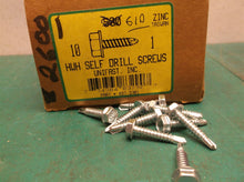 (610) #10 x 1" HWH ZINC PLATED SELF-DRILLING SCREWS