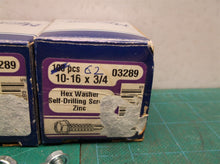 (162) #10-16 x 3/4" Hex Washer Head Self Drilling Metal Screw Zinc Plated