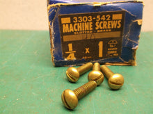 (40) #10-1/4 x 1" Brass Round Head Machine Screws Slotted