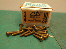 (99) 10-24 x 3/4 Slotted Solid Brass Round Head Machine Screws