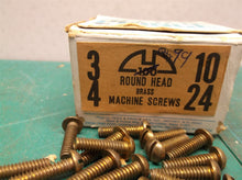 (99) 10-24 x 3/4 Slotted Solid Brass Round Head Machine Screws