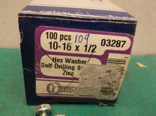 (109)#10-16 X 1/2'' Hex Washer Head Self-Drilling Tek Screw Zinc MF