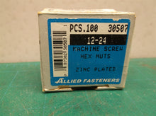 (100) HEX MACHINE SCREW NUT, #12-24, STEEL, ZINC-PLATED