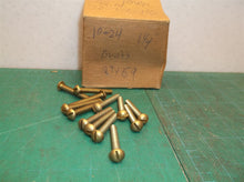 (69) #10-24 x 1-1/4" ROUND HEAD SLOTTED BRASS MACHINE SCREWS