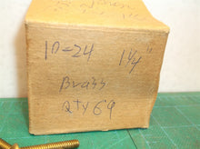 (69) #10-24 x 1-1/4" ROUND HEAD SLOTTED BRASS MACHINE SCREWS