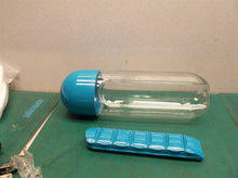 Water Bottle With Pill Holder Case Organizer Motivational Bottle ds1