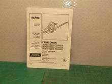 Manual only for a sears craftsman hedge trimmer models 315.798621, 315.798631 3