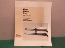 Manual only for a Zotos Styling iron with spring grip ds1