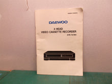 Manual only for Daeo 4 head vcr advr-6778n ds1