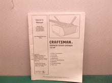 Manual only for a craftsman 1/2 hp garage door opener 139.53662srt1 139.53670srt