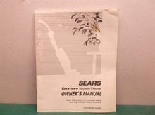 Manual only for a Sears Kenmore vacuum cleaner c01zlp20u00-4369584b ds1