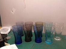 Lot of 9 various coca cola glasses