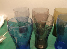Lot of 9 various coca cola glasses