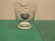 Anchor Hocking Corelle Blue Hearts Measuring Cup, Glass, Corning ds1