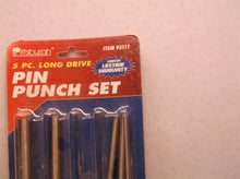 PITTSBURGH 93111 Long Drive Pin Punch Set 5 Piece Carbon Steel Black Oxide Tool