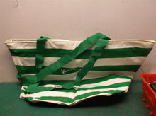 Vintage YVES ROCHER Plastic Tote Bag green & white