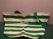 Vintage YVES ROCHER Plastic Tote Bag green & white