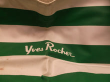Vintage YVES ROCHER Plastic Tote Bag green & white