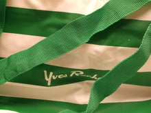 Vintage YVES ROCHER Plastic Tote Bag green & white