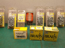 lot of 11 boxes tacks brads and pins