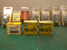 lot of 11 boxes tacks brads and pins