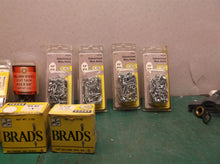 lot of 11 boxes tacks brads and pins