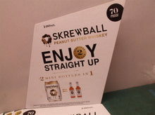 Skrewball peanut butter whiskey display sign set