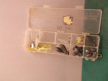 lot of fishing tackle with box