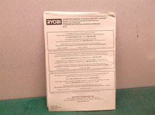 Manual only for a Ryobi P131 18V Dual Chemistry 12v In-Vehicle Charger!