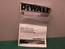 Manual only for a DEWALT DCF921 DCF922 DCF923 20V 1/2inch Compact Wrench